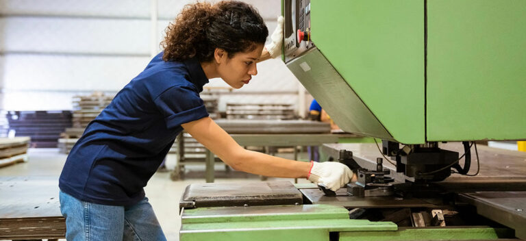 a woman using equipment that is subject to depreciation