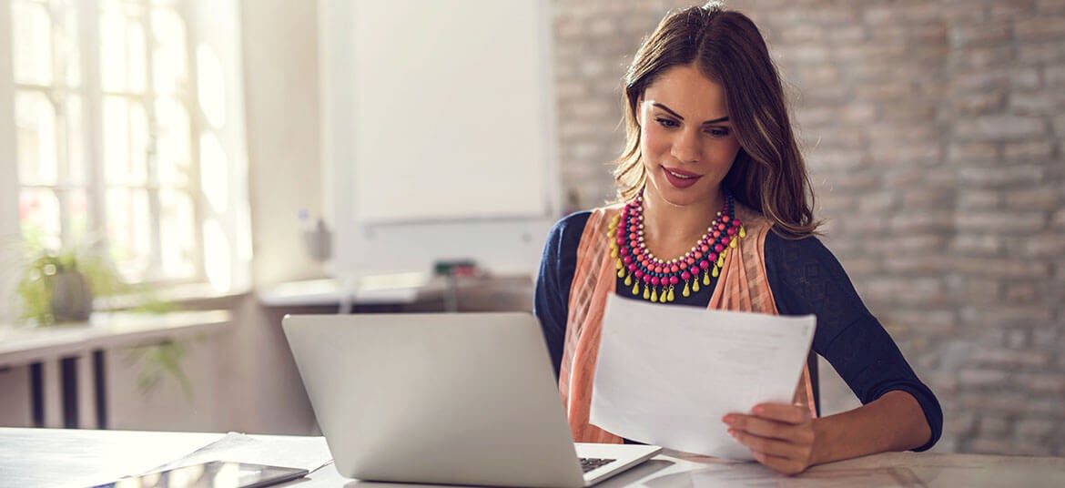 Picture of a woman conducting a breakeven analysis.
