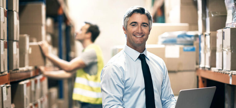 man in warehouse organising letter of credit