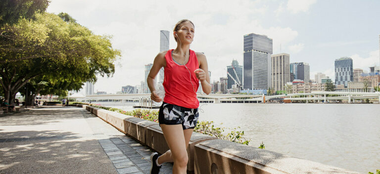 a businesswoman exercising to avoid work burnout