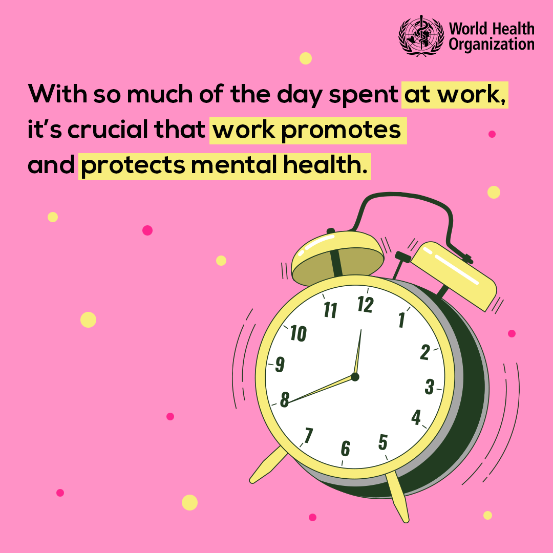 With so much of the day spent at work, it's crucial that work promotes and protects mental health.